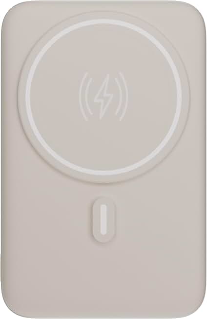 Geonav Power Bank, Carregador Portátil Universal por Indução 10.000mAh, Carregamento rápido*, Suporte Dobrável, Compatível com MagSafe® PB10MAGOW Off White