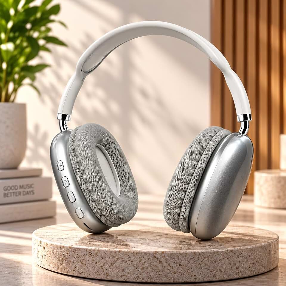 Headphone Bluetooth Sem Fio Over Ear, Fone de Ouvido com Almofadas Acolchoadas e Arco Confortável, Headset para Música, Filmes, Estudos, Trabalho, Celular, Notebook e Tablet (sortidos) (SORTIDAS)